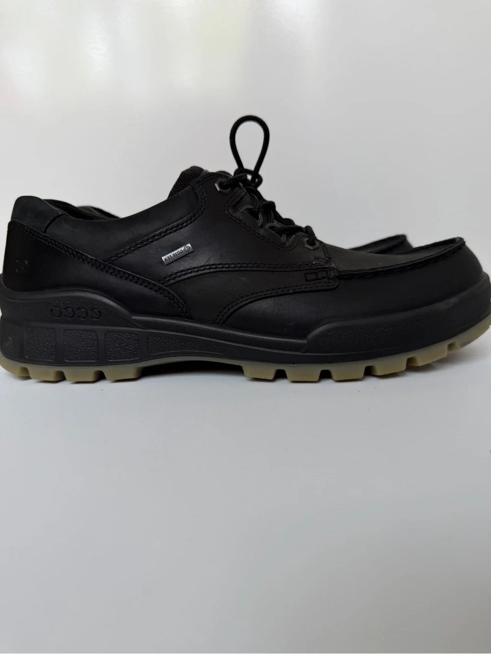 ECCO Track Gore-Tex Men’s Leather Walking Shoes Black EU 46 US 12-12.5 Waterproo